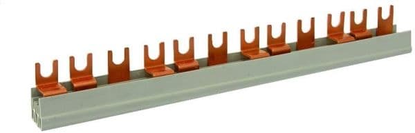 Insulated bar 10mm² with forks 2 poles without end caps vue 1