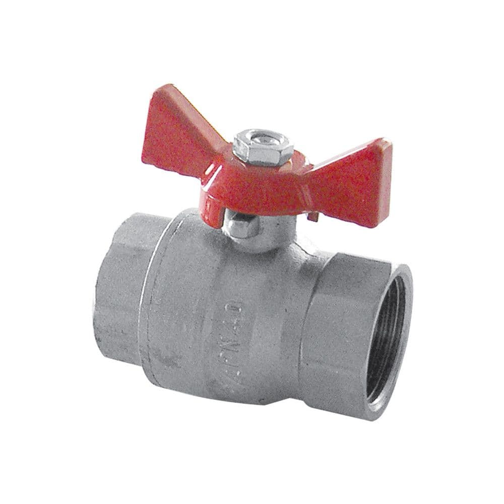 robinet à bille passage intégral manette papillon 3/4" FF vue 1