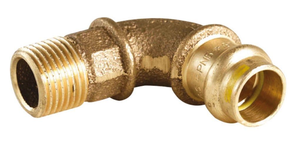 Conex Bänninger raccord sertir profil B gaz coude sertir 90° x M 15x1/2 vue 1