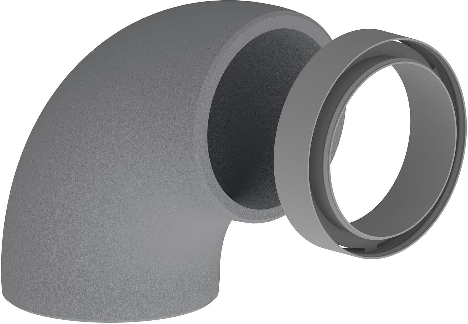 GEISOLEERDE BOCHT+KOPPELING D-VENTILATIE 160MM 90° EPS vue 1