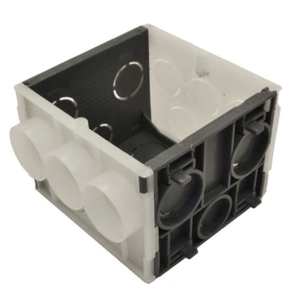Flush mounting box 60 x 60 x 50mm Lsoh vue 1