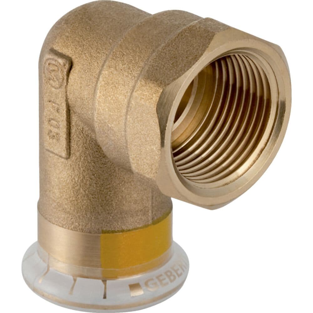 Geberit Mapress raccord sertir cuivre pour gaz équerre 90° intérieur F 22-3/4F vue 1