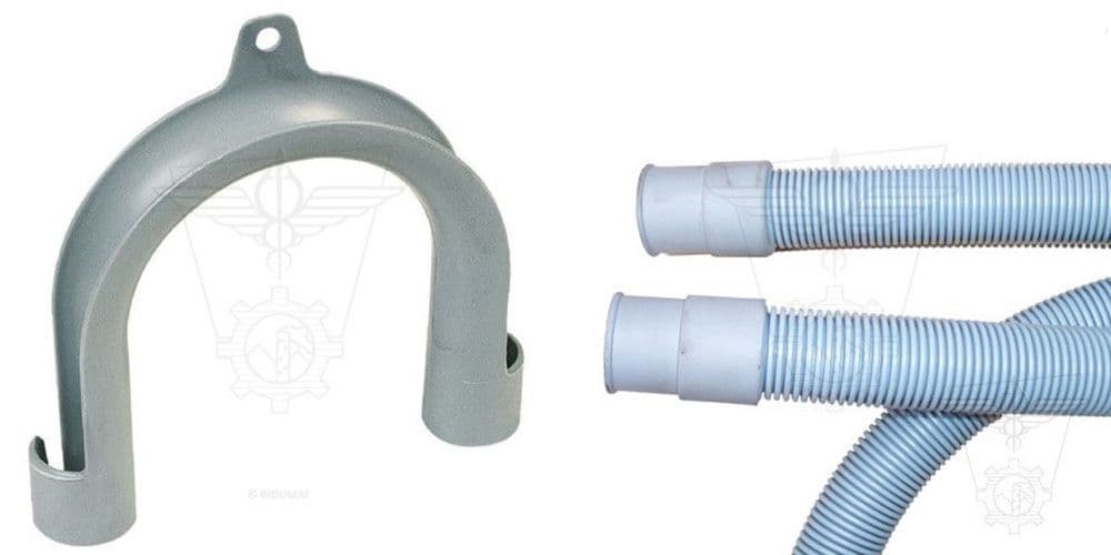 tuyau d'évacuation pour lave-linge 2.5m + coude vue 1