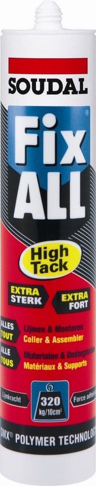 Soudal Fix All High tack colle mastic extrêmement forte gris vue 1