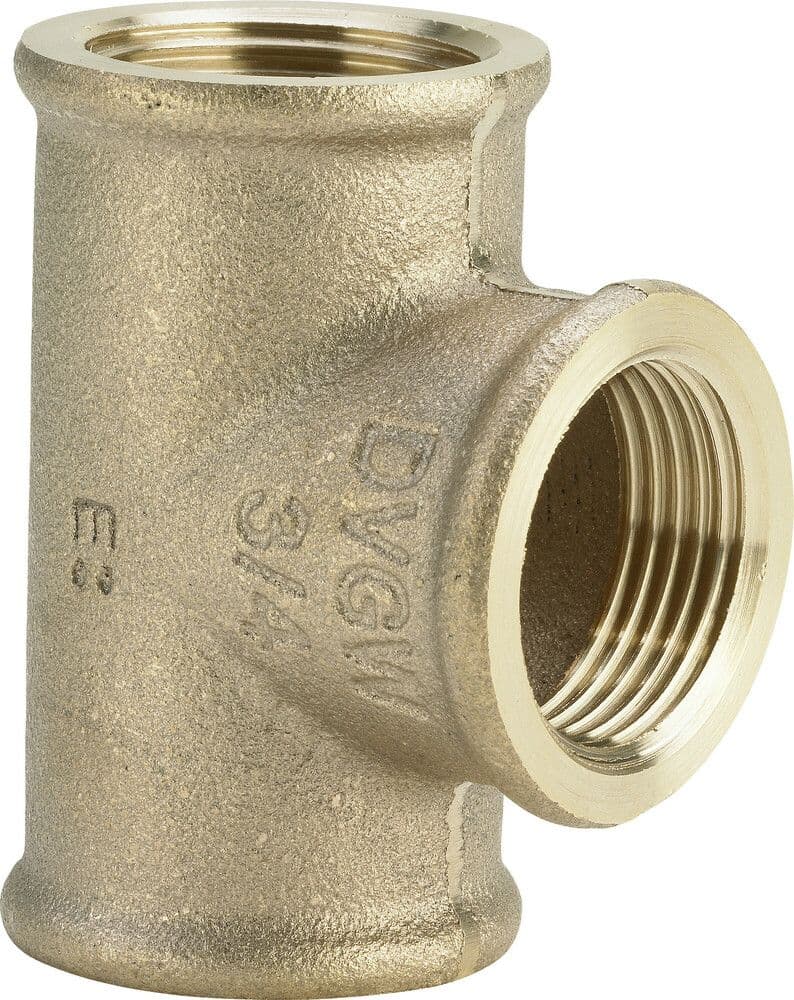 Viega Té réduit bronze 3/4"F x 1/2"F x 3/4"F vue 1
