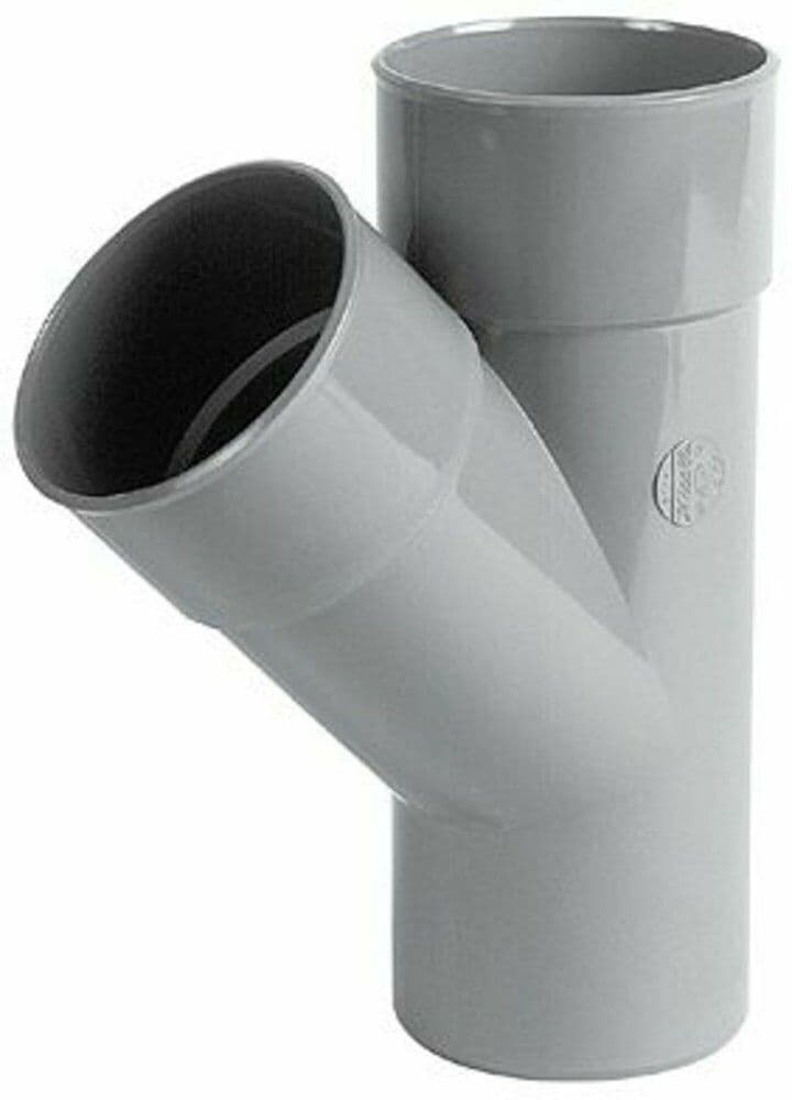 Nicoll raccord à coller PVC embranchement simple Té 45° MF D 110 gris vue 1