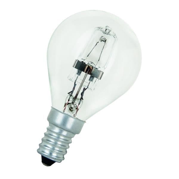 Lamp easy eco Ball G45 E14 240V 28W clear 370lm 2000h 45 x 78mm high voltage halogen lamp vue 1