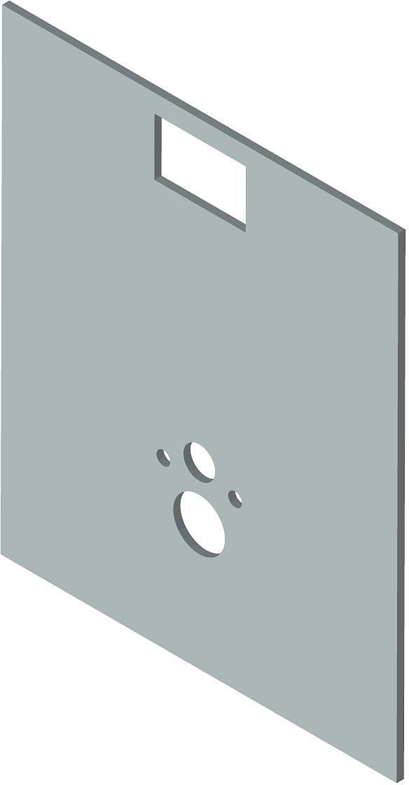 ACHTERWAND VOOR VOORZETWAND SYSTEMFIX/DUOFIX MDF PASPARTOE vue 1