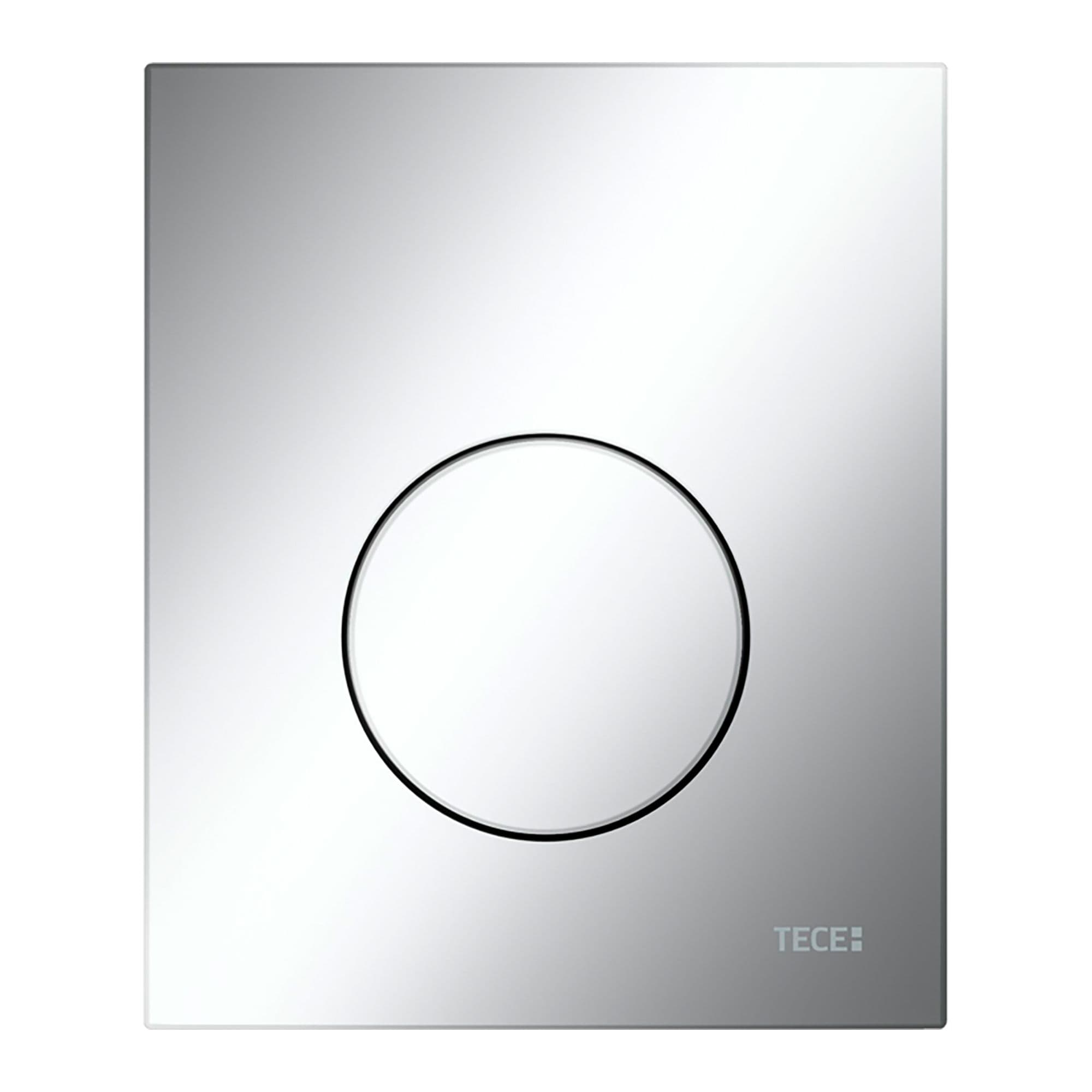 TECELOOP - PLAQUE DE DÉCLENCHEMENT URINOIR - CARTOUCHE INCLUSE - PLASTIQUE - CHROMÉ BRILLANT vue 1