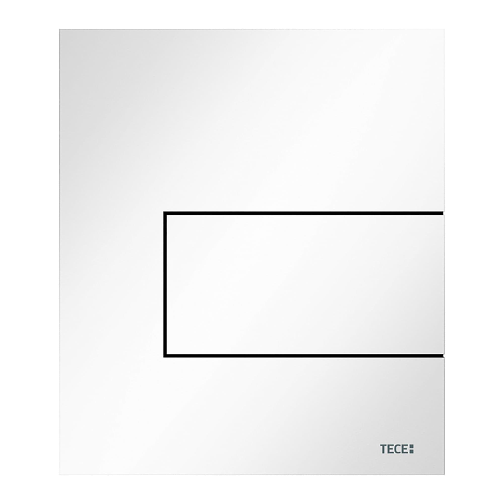 TECESQUARE METAL - PLAQUE DE DÉCLENCHEMENT URINOIR - CARTOUCHE INCLUSE - INOX - BLANC BRILLANT vue 1