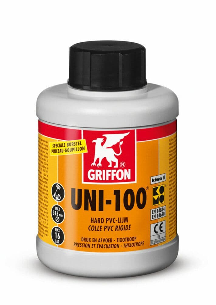 Griffon Uni 100 mastic-adhésif à séchage lent PVC 500 ml vue 1