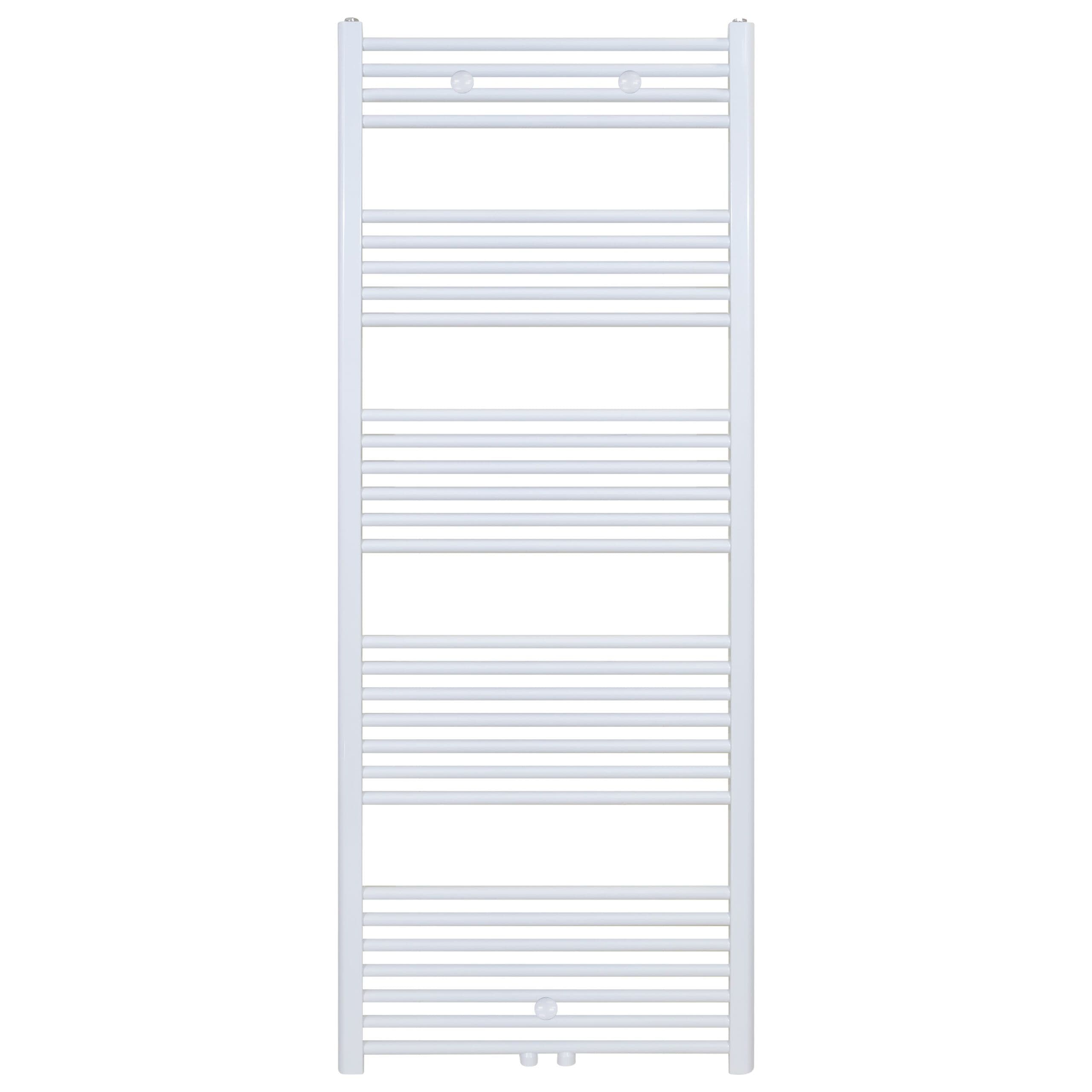 BELRAD HANDDOEKDROGER - LINKS-RECHTS/MIDDENAANSLUITING - 886 WATT - 1700X600CM - GLANZEND WIT vue 1