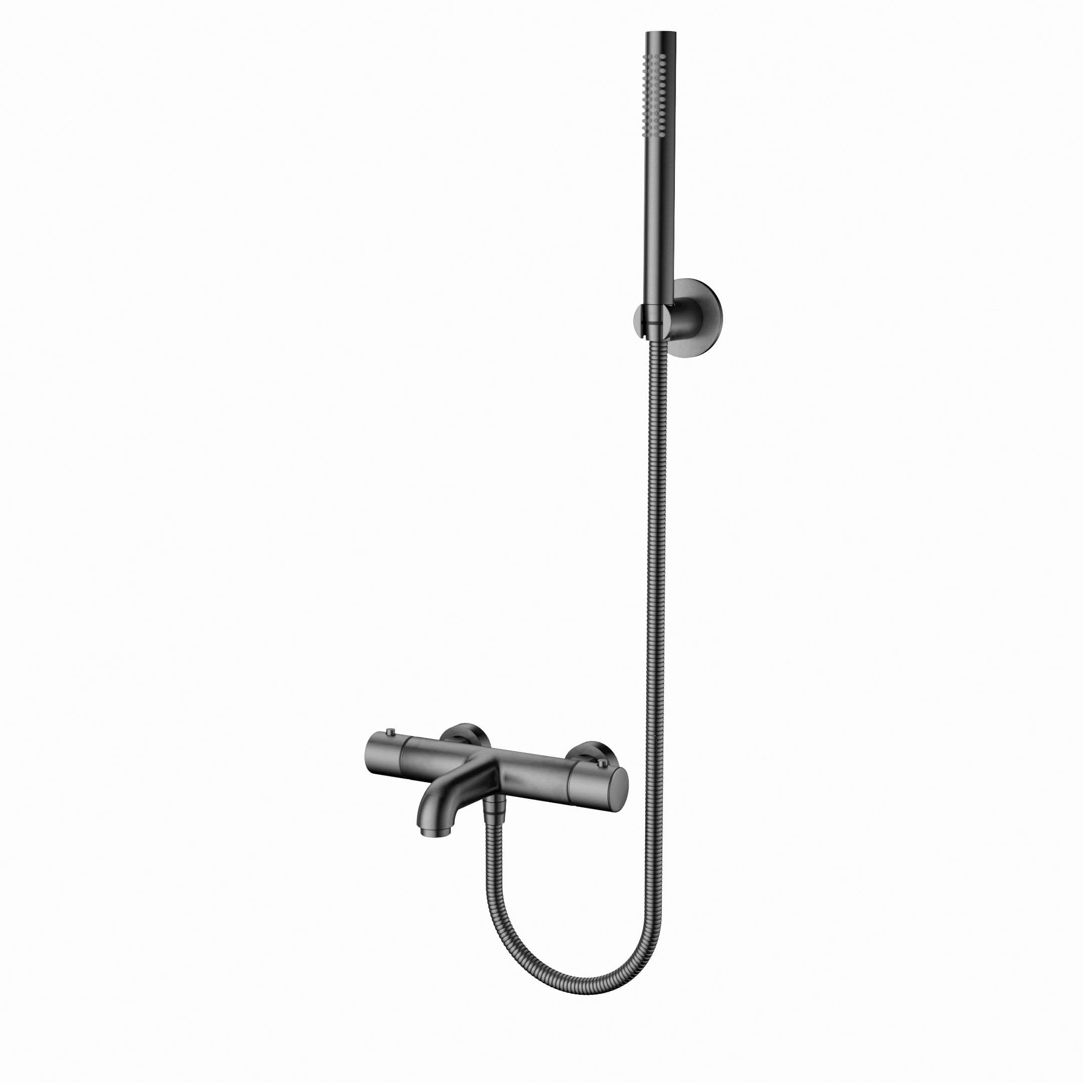 ALONI BAD- EN DOUCHEMENGKRAAN - THERMOSTATISCH - MET DOUCHESLANG 150 CM, HANDDOUCHE EN WANDHOUDER - GUNMETAL vue 1