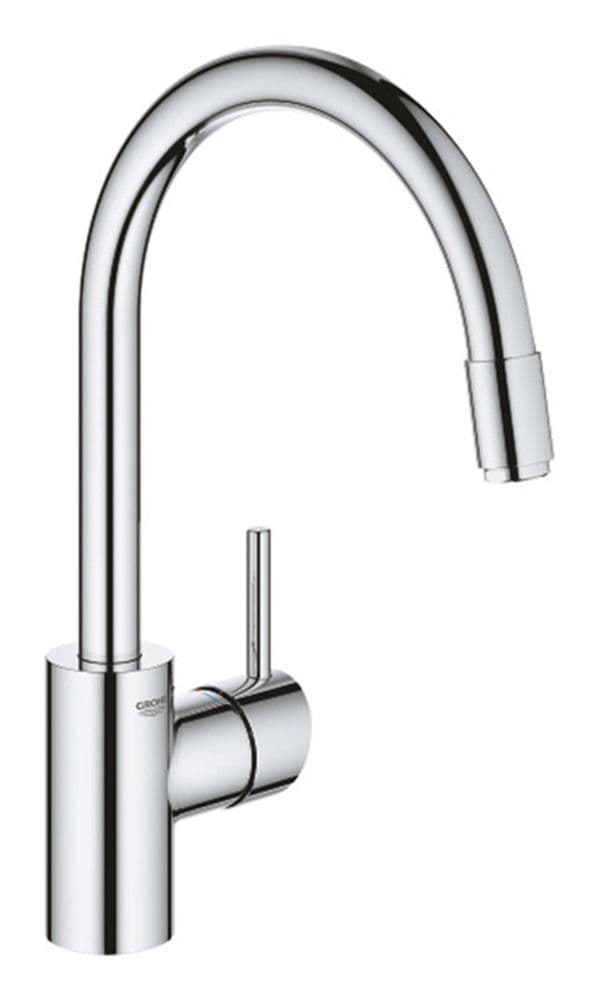 Grohe Concetto keukenmengkraan hoge C-uitloop 1-gats chroom vue 1