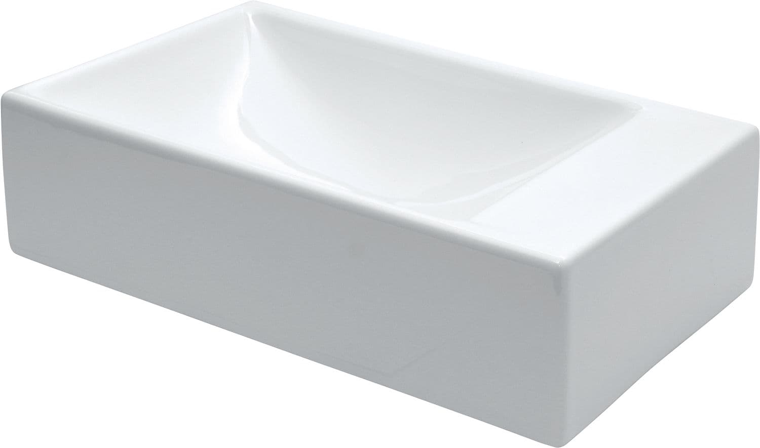 LAVE-MAINS PREMIUM 40 CATALANO CATAGLAZE+ 40X23CM SANS TROU ROBINET BLANC