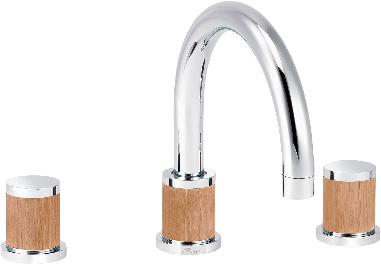 MELANGEUR DE LAVABO3TROUS RVB DOCKS NICKEL-BOIS