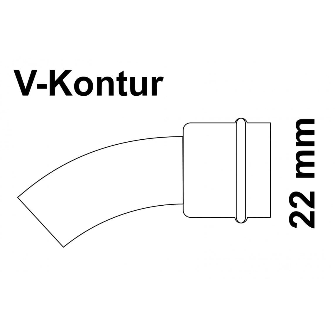 988613454 CU arc 45°, vierge, 22 mm, 1 manchon, (P5040)