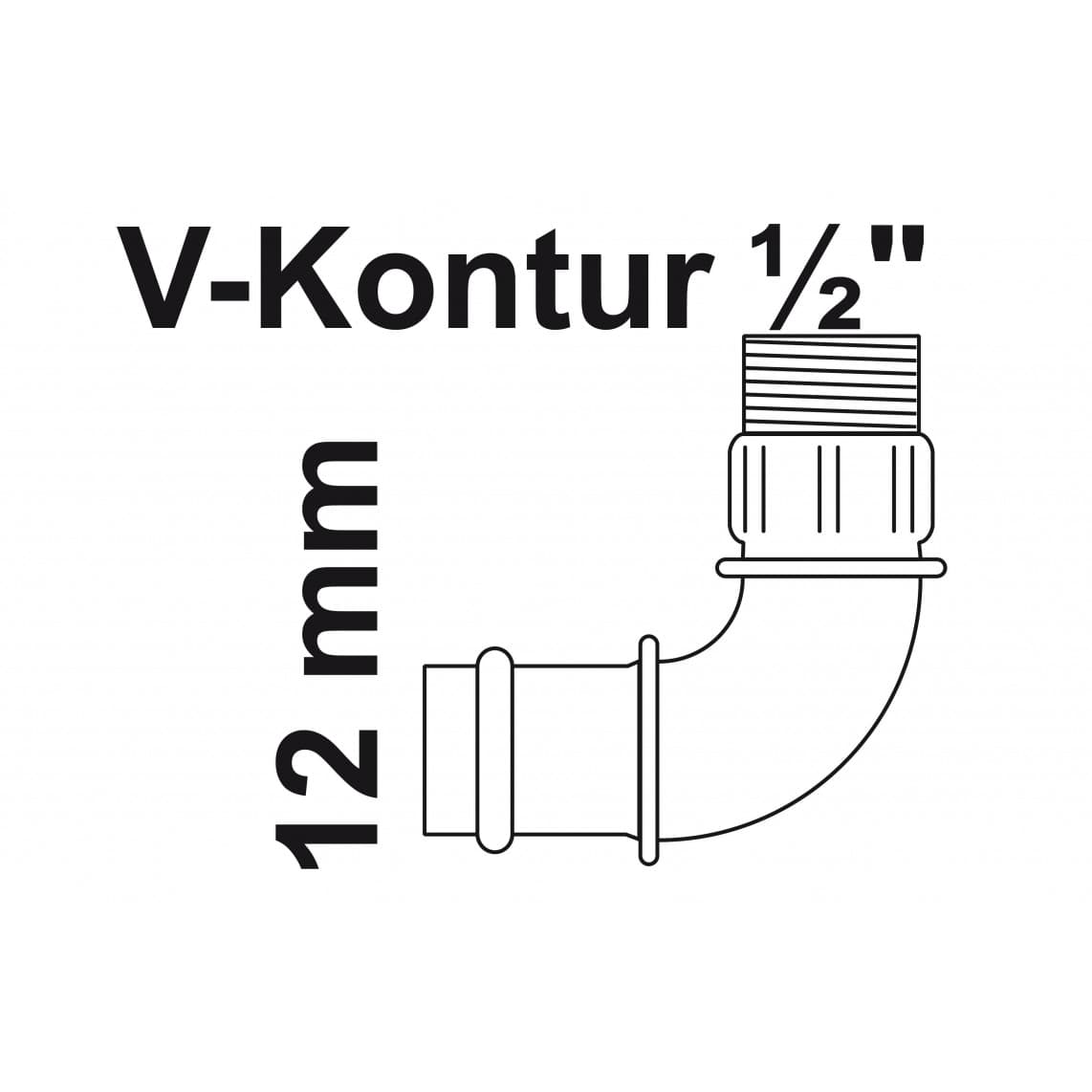 988622155 BR coude 90°, vierge, 12 mm x 1/2" M, 1 manchon, (P4090g)