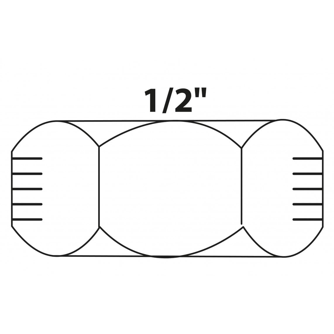 988964255 BR contre-écrou, vierge, 1/2" F, (3310)