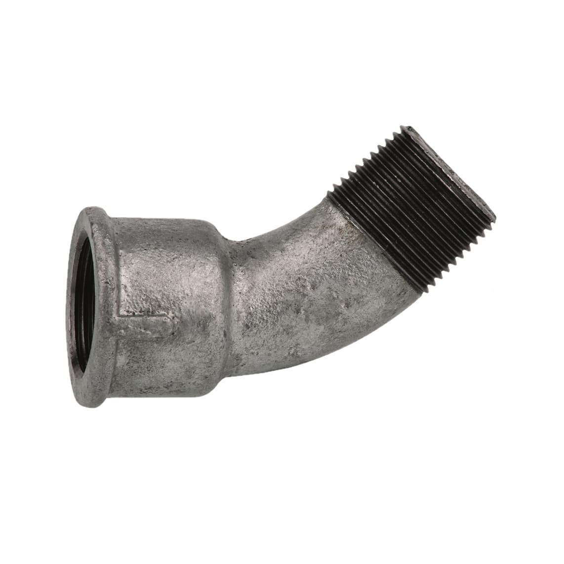989693055 FM arc 45°, galvanisé, 1" F x 1" M, (40)