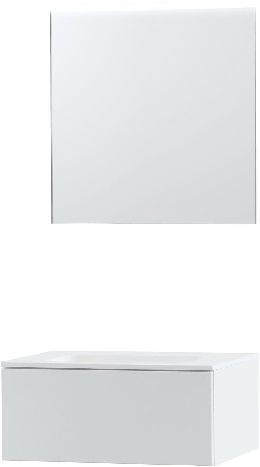 MEUBLE PURO SOLO BLANC 70 1 TIROIR SOLID MOLTO MIROIR