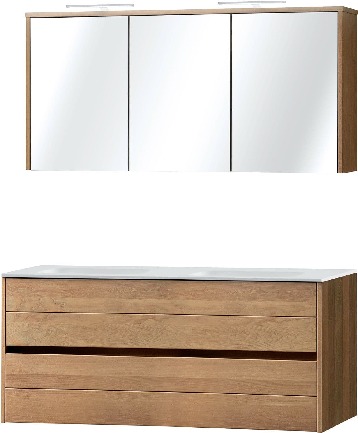 MEUBLE COMBO CHENE MASSIF 140 SOLID ARMOIRE TOILETTE