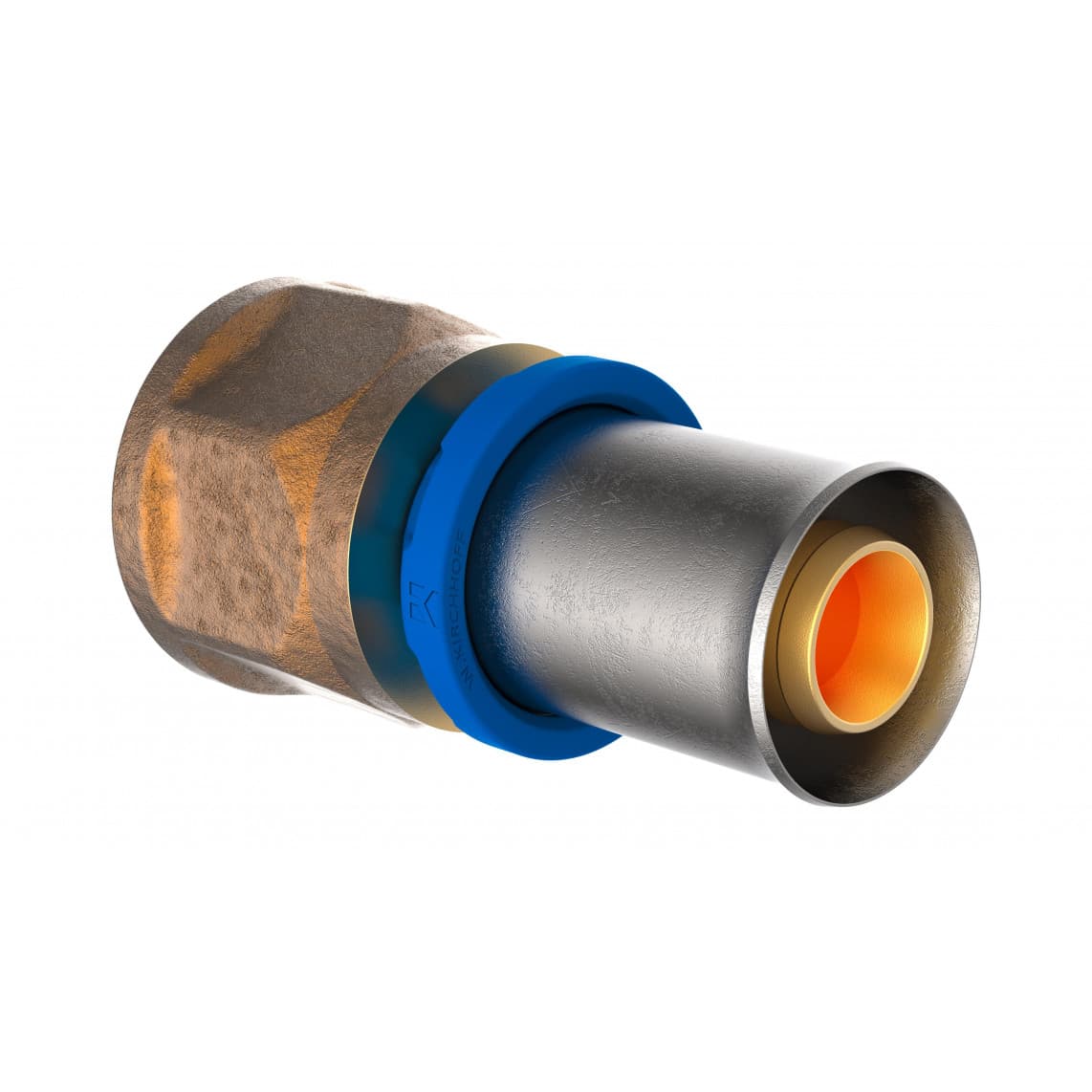 988713255 LT pièce intermédiaire, vierge, 20 mm x 1/2" F, raccord à sertir pour tube multicouche