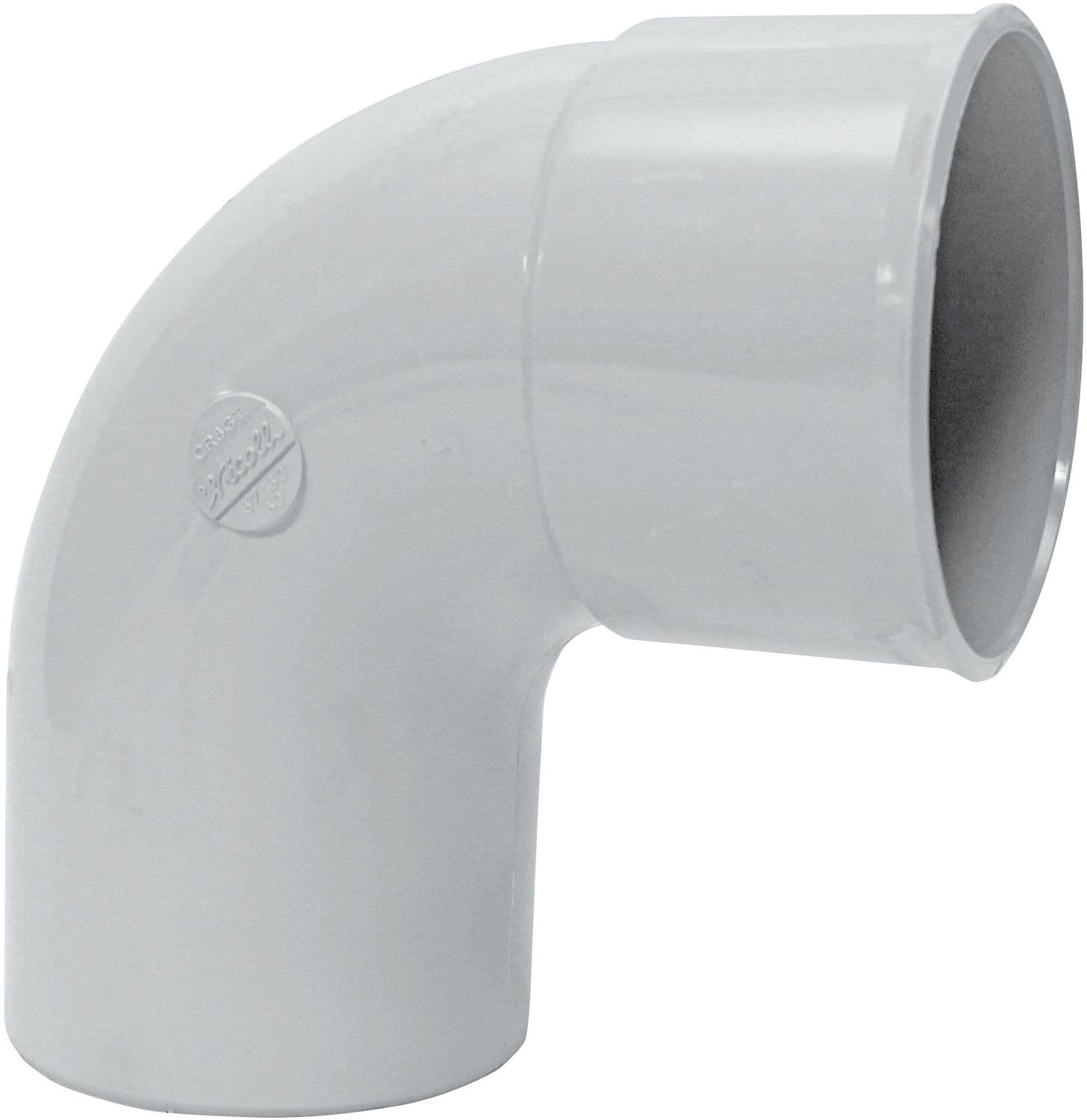 COUDE PVC GRIS CLAIR ROND 87° 80MM