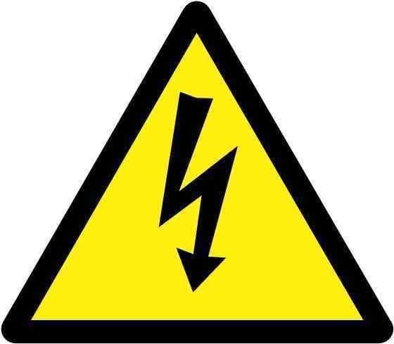 Autocollant danger électrique 100 x 100mm