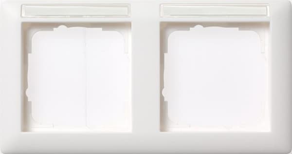 Cadre de finition Gira standard 55 avec zone d'inscription Blanc brillant
