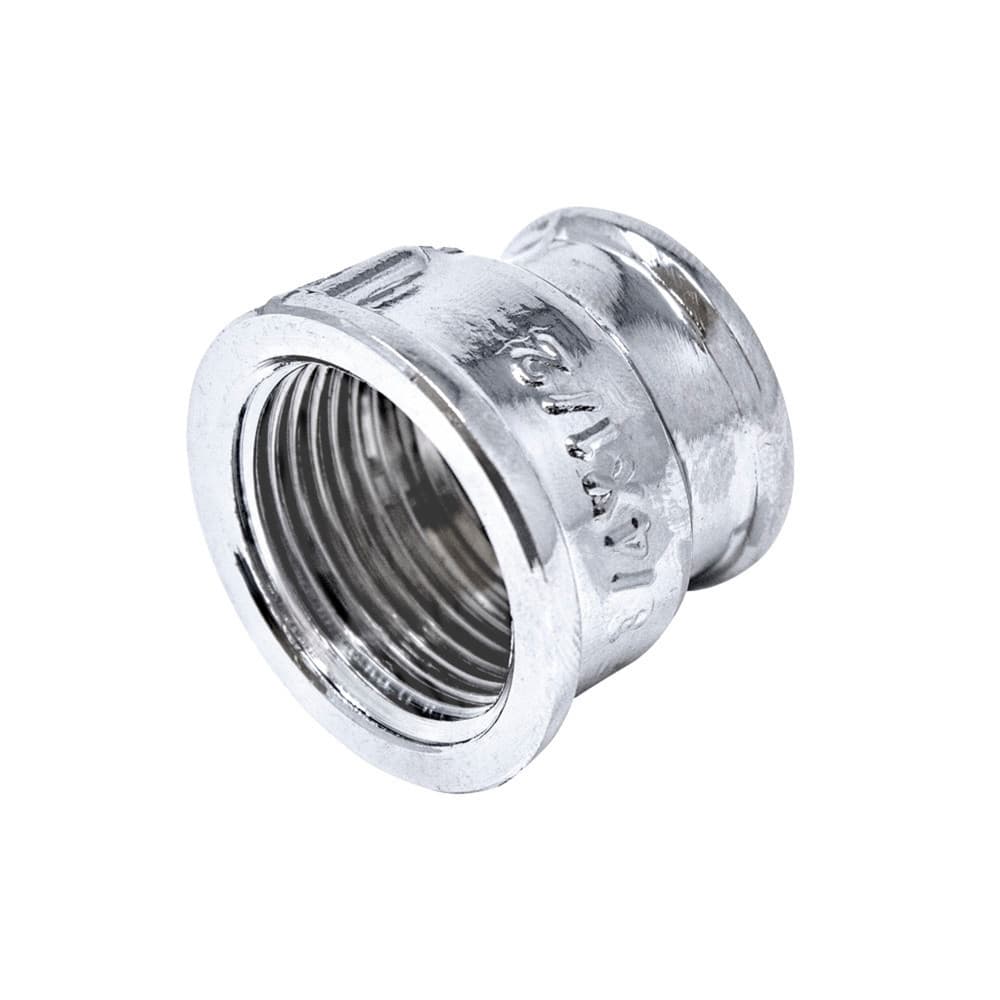 manchon réduit laiton/chromé 3/4"F x 1/2"F
