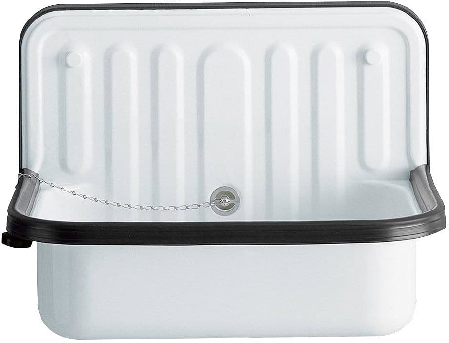 VIDOIR+BUTEE 510U ALAPE 510X360 AVEC TROP-PLEIN INCL.FIXATION+ CREPINE 6/4" BLANC