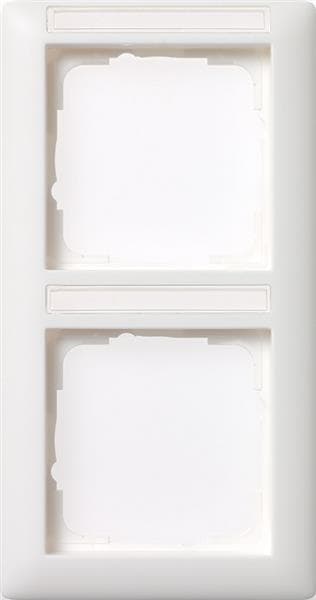 Cadre de finition Gira standard 55 avec zone d'inscription Blanc brillant