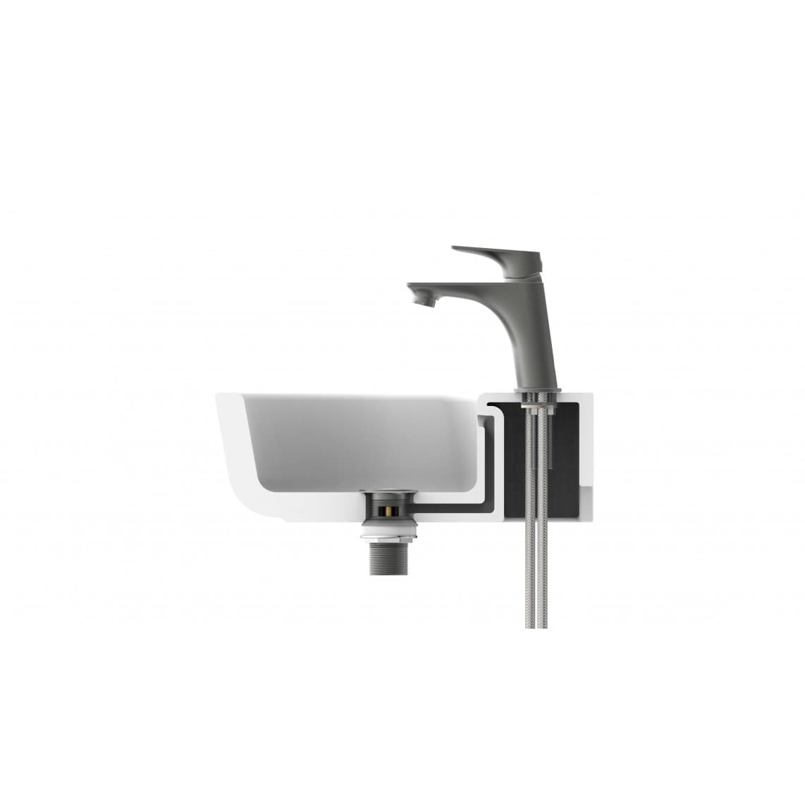 33212 BOSTON Mitigeur lavabo, graphite mat