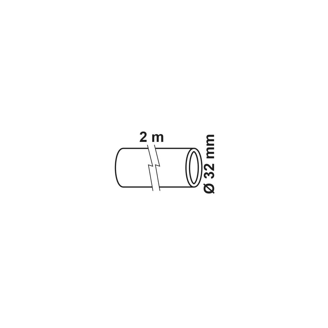984828755 Tube PEHD/socarex, tige 2 m, Ø 32 mm