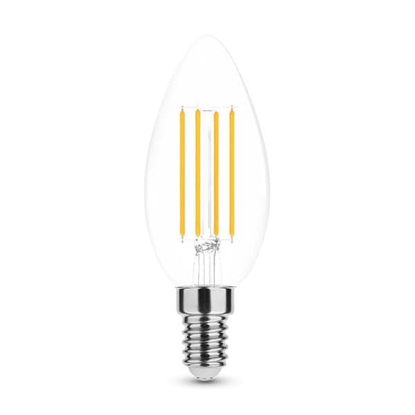 Lampe filament Led flamme - 7W - E14 - 2700K - 360° - 806lm - dimmable blister de 2 pièces