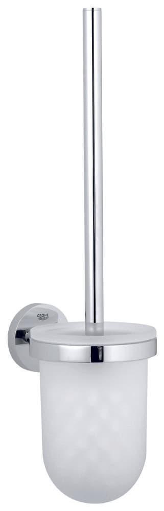 Grohe Essentials porte-balai WC verre/métal mural invisible chromé