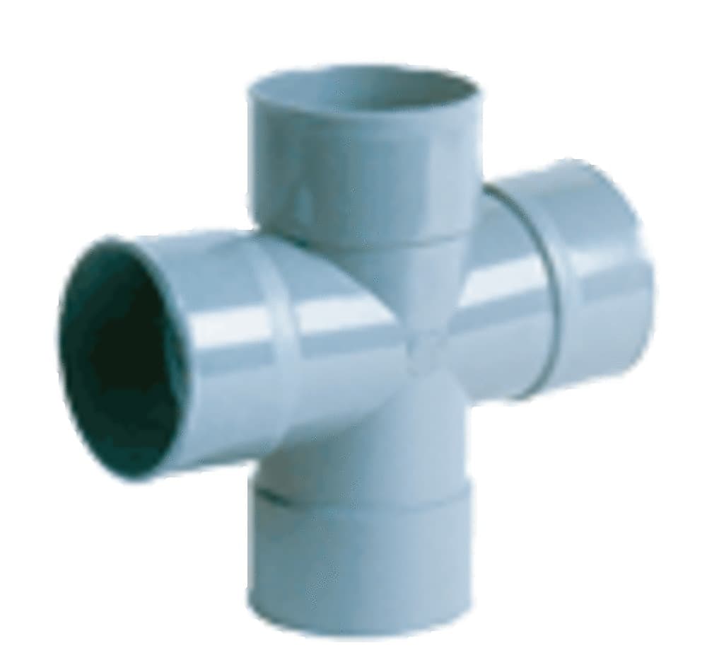 Nicoll raccord à coller PVC Té parallèle 87°30 D 100 mm gris