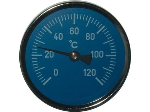 Thermomètre bleu 0 - 120°C diamètre 80mm