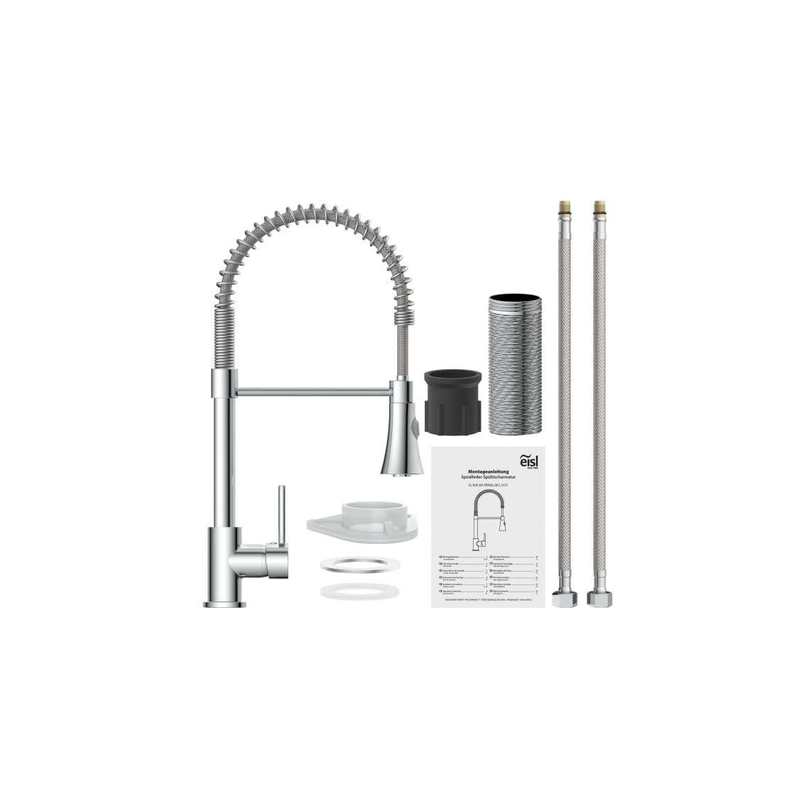 NI183ESCR-PR LEON Sink mixer, chrome, with pull-out sprayer