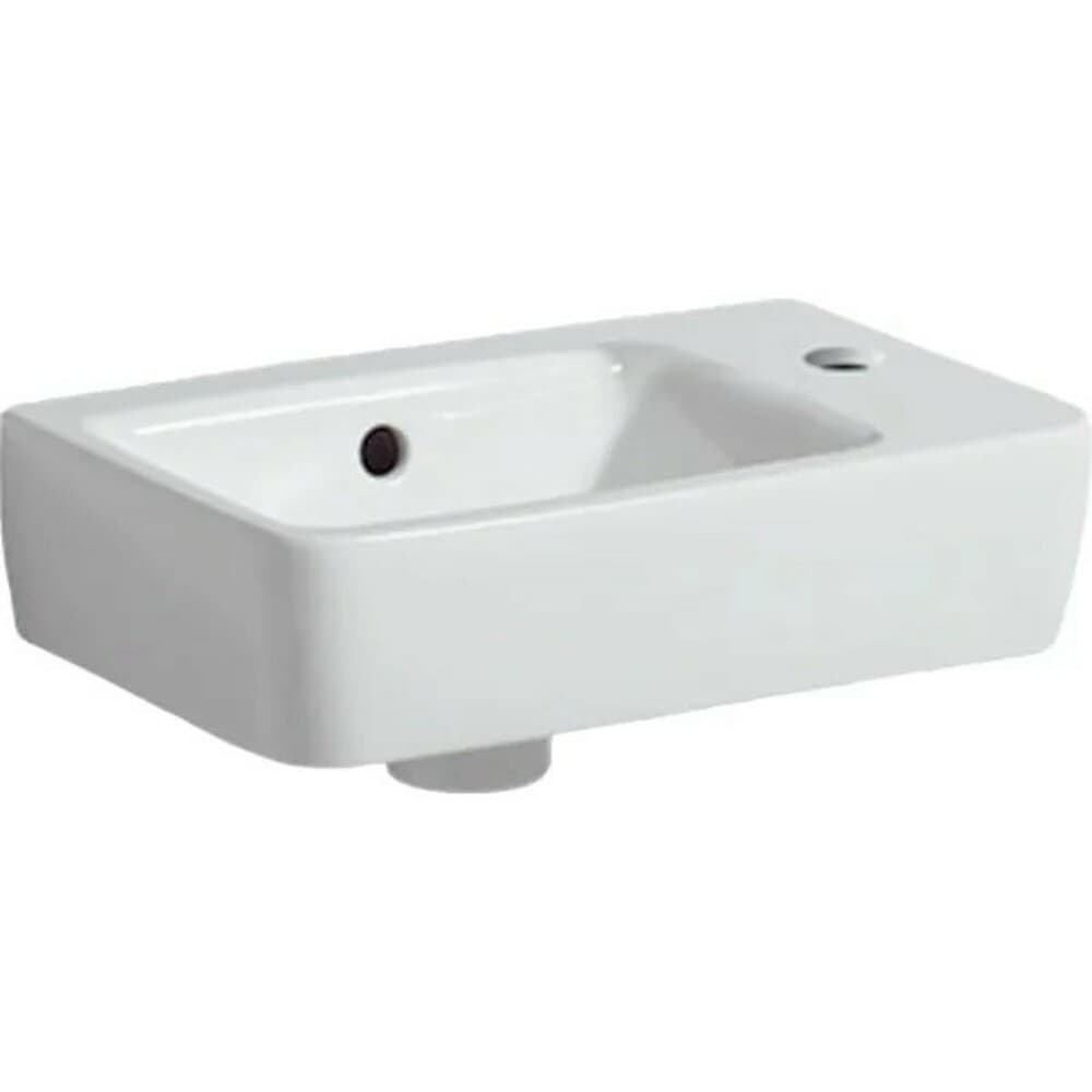 Geberit Selnova lave-mains 40 x 25 cm avec trou robinet à droite avec tropplein
