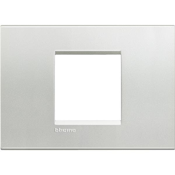 LivingLight - plaque rectangulaire large 2 modules Argent