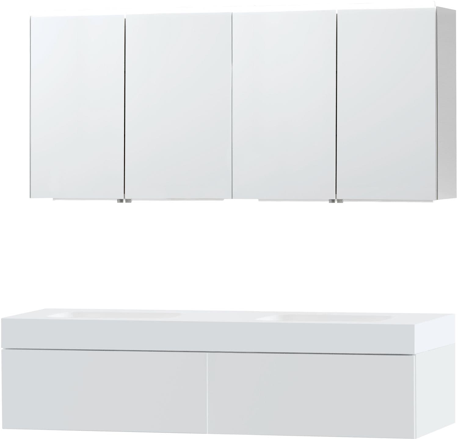 MEUBLE PURO DUO BLANC 160 1 TIROIR SOLID PURO ARMOIRE TOILLETTE
