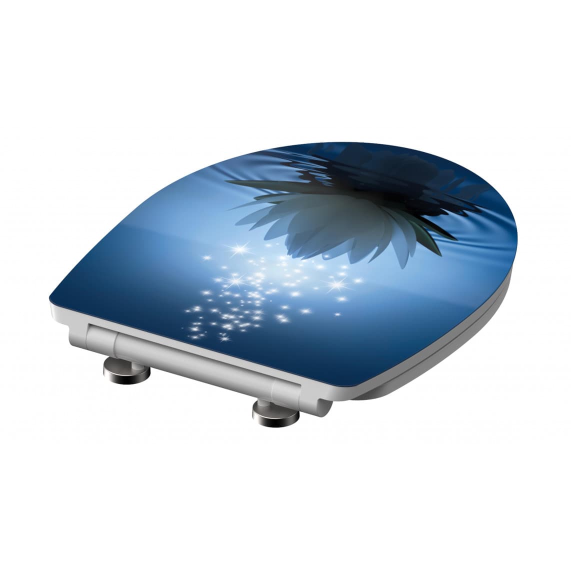 82582 Duroplast HG Toilet seat WATER LILY, with soft close and quick release
