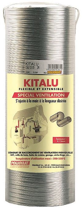 FLEXIBLE ALUMINIUM POUR VENTILATION 120MM 0,85-3M