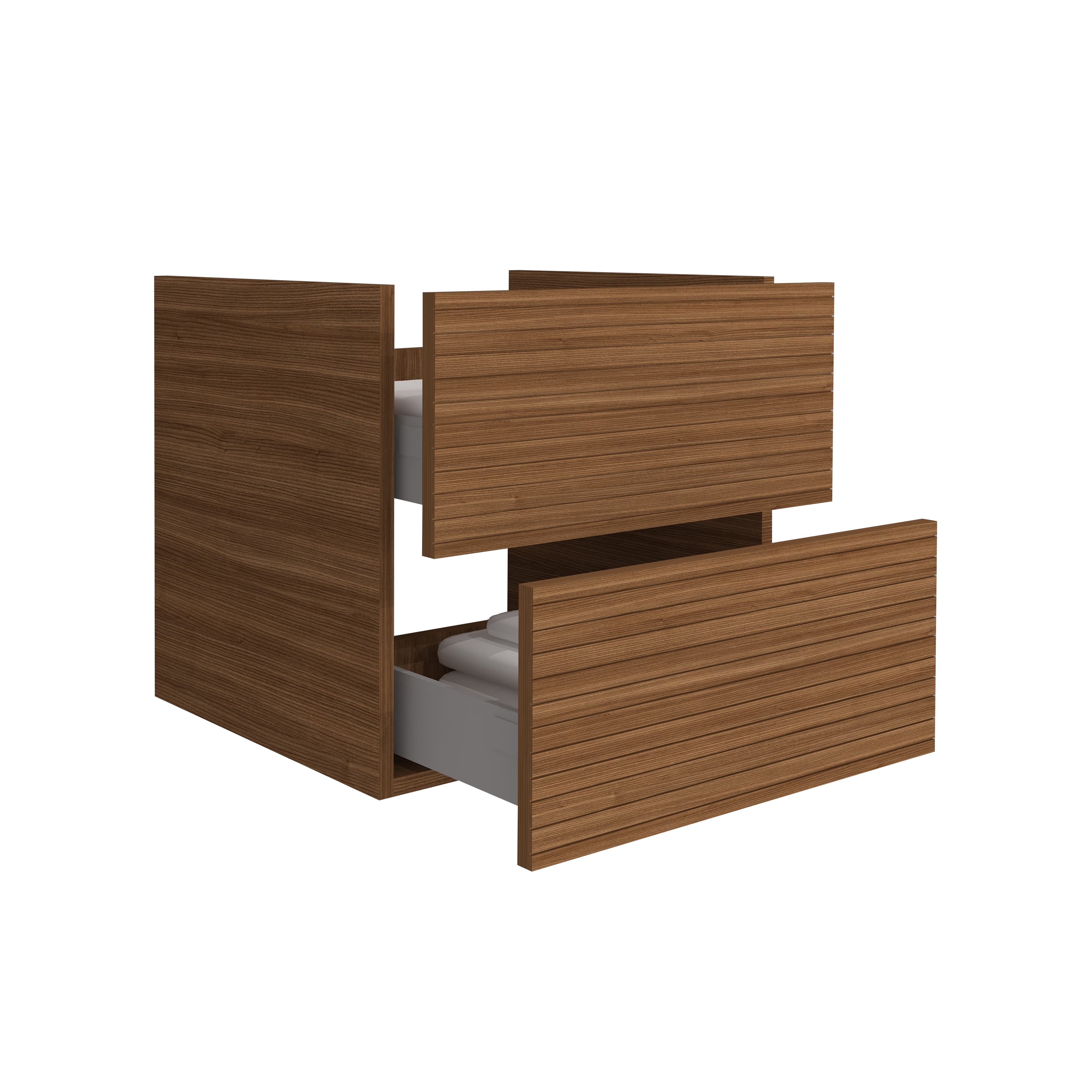Elite meuble sous-plan avec relief horizontal (60CM) - Marron