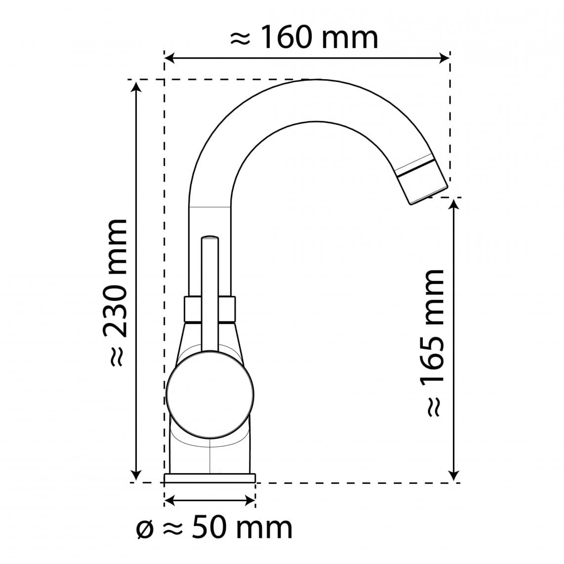 NI075FUTB FUTURA Wastafelkraan, mat zwart