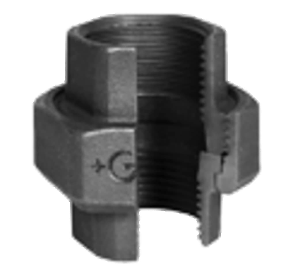 RACCORD UNION PLAT NOIR 1"FF