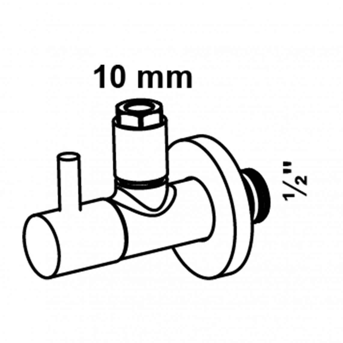 98166120 MS hoekstopkraan, 1/2"BU x 10 mmQ, zwart mat, met rozet