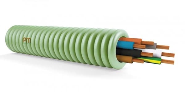 Tube précâblé H07Z1-U 7G1.5 diamètre 16mm full Lsoh en rouleau de 100m classe CPR: CCA s1bd1a1